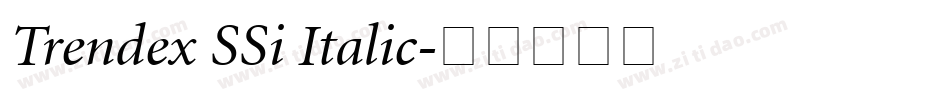 Trendex SSi Italic字体转换